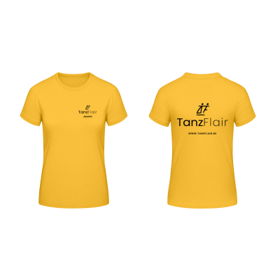 Logo Damen T-Shirt gelb